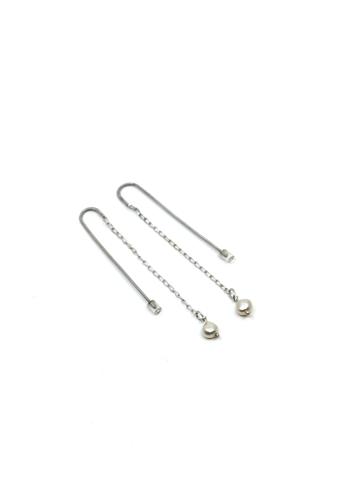 Retiazkové náušnice s riečnymi perlami - Ag 925/1000