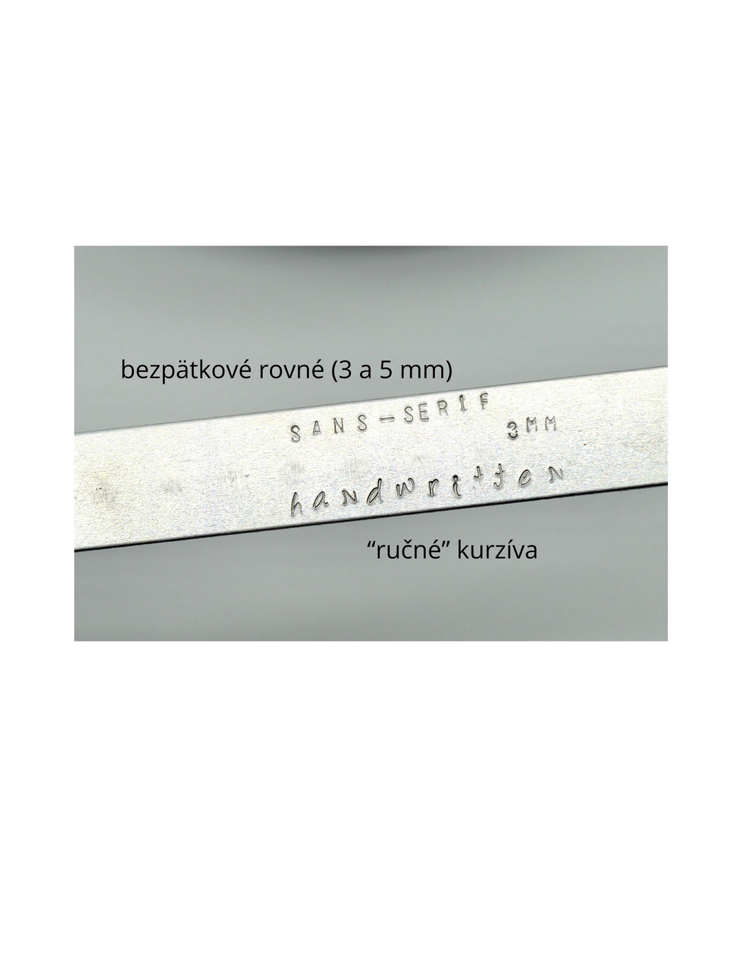 vzor písiem na personalizáciu šperkov